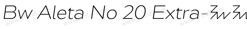 Bw Aleta No 20 Extra字体转换